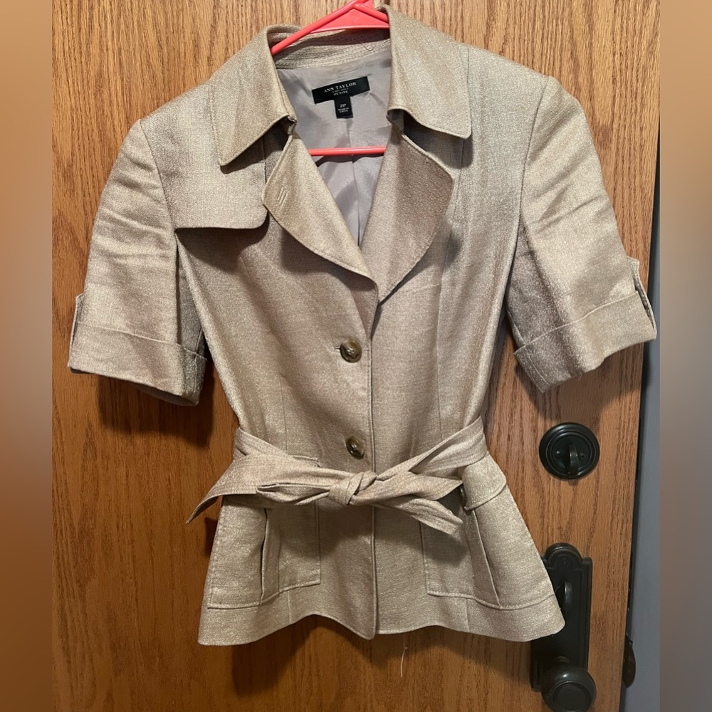 Semi sparkly gold blazer from Ann Taylor